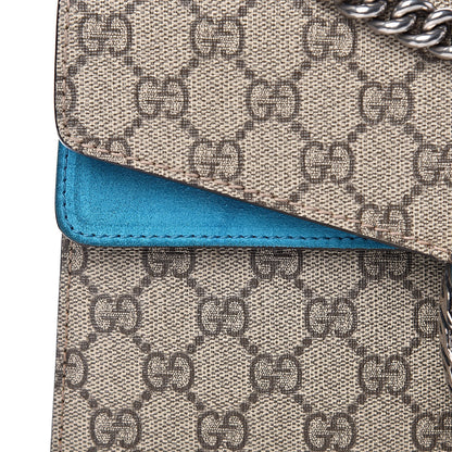 Gucci GG Supreme Monogram Small Dionysus Shoulder Bag Bright Turquoise 8 of 11
