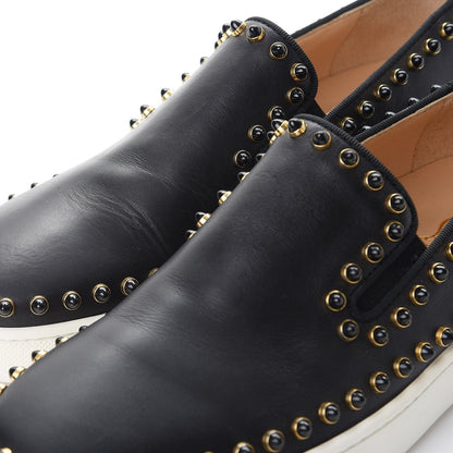 Christian Louboutin Calfskin Studded Cador Flats 37 Black 9 of 10