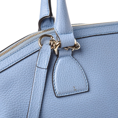 Gucci Dollar Calfskin GG Charm Dome Satchel Mineral Blue 15 of 16