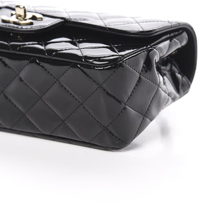 Chanel Patent Calfskin Quilted Mini Rectangular Flap Black 10 of 12