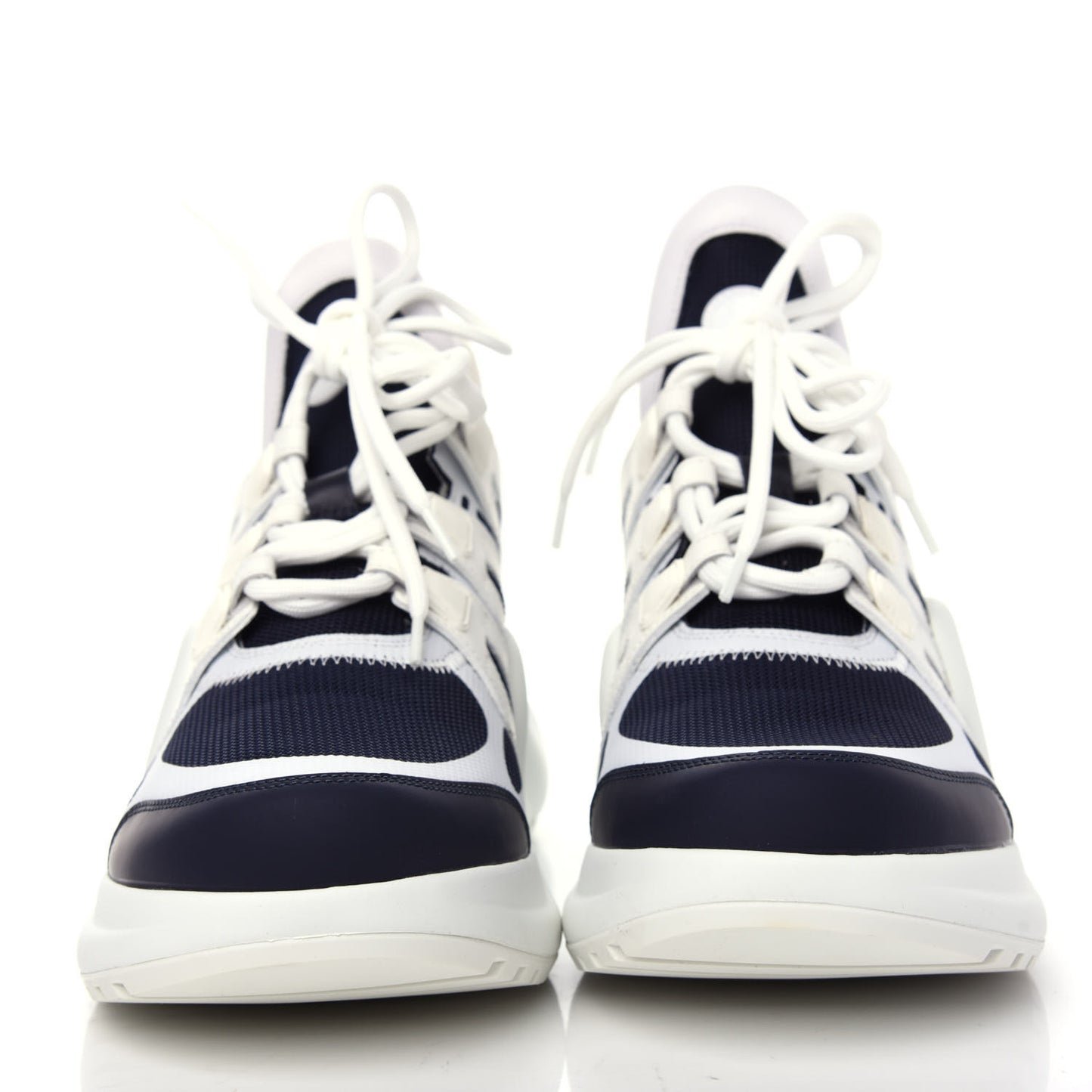 Calfskin Technical Nylon LV Archlight Sneakers 42 Marine
