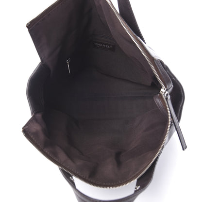 Chanel Calfskin CC Chevron All Day Long Tote Brown 5 of 13
