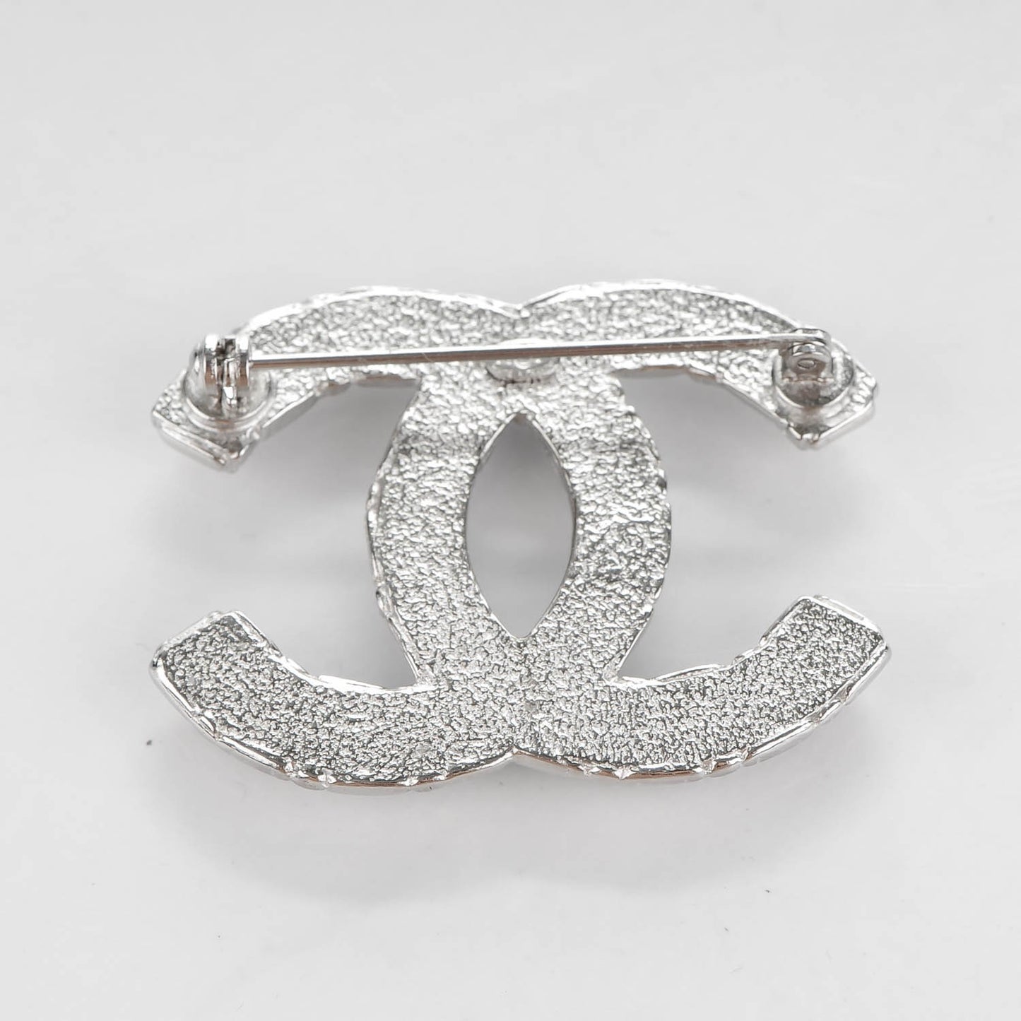 Crystal CC Brooch Silver