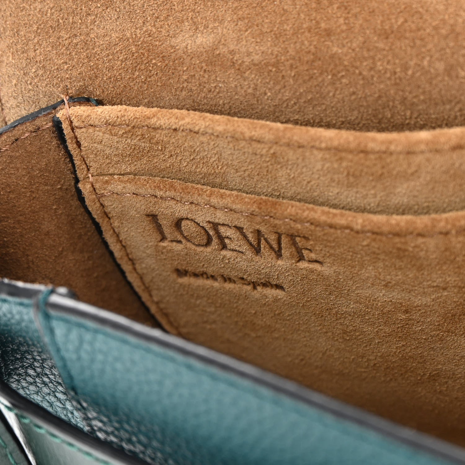 Loewe Grained Calfskin Mini Gate Crossbody Bag Petroleum Blue Cypress 6 of 10