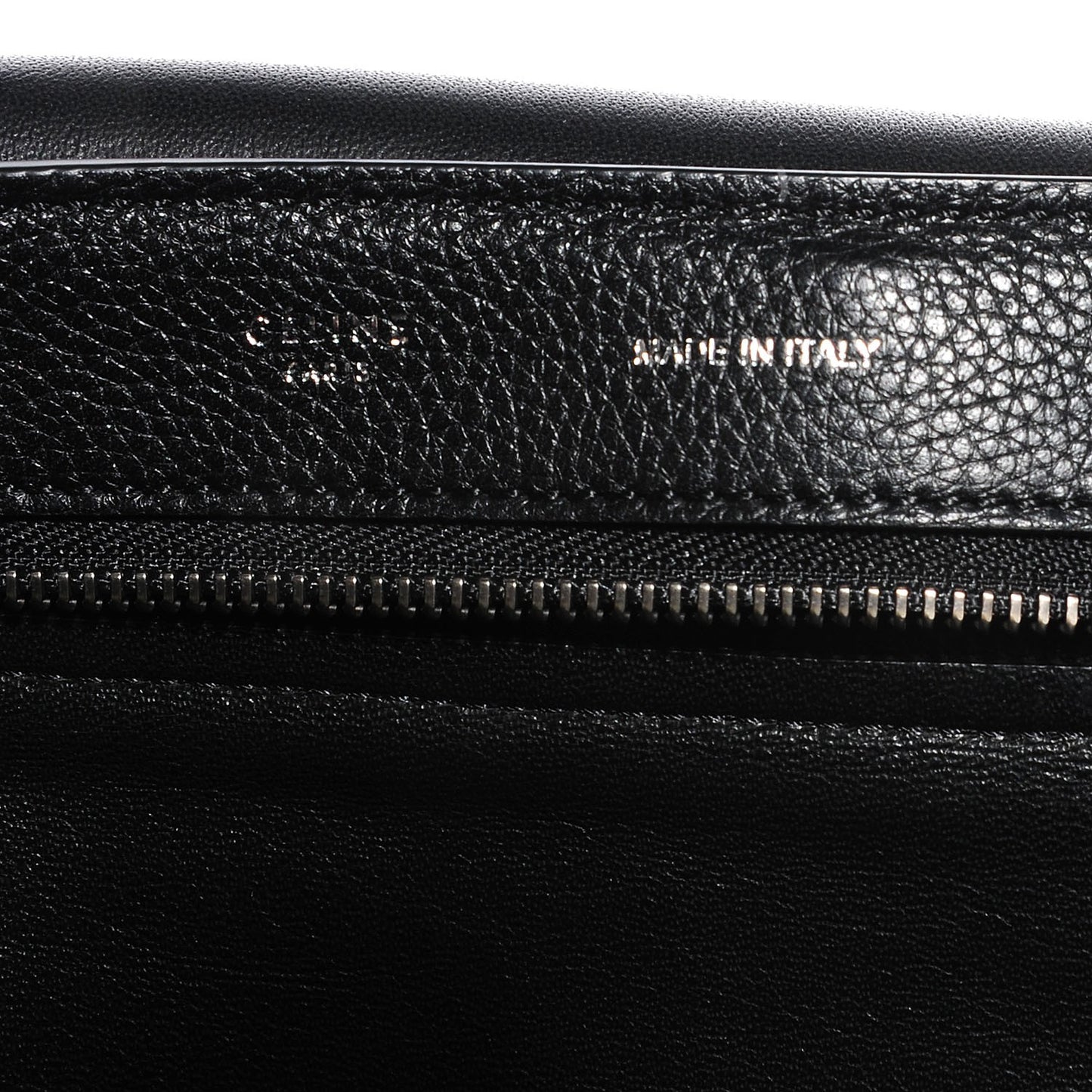 Drummed Calfskin Suede Large Trapeze Black