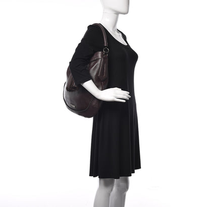Burberry Grainy Calfskin Small Parade Tassel Hobo Plum 2 of 8