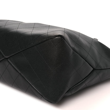 Chanel Shiny Caviar Stitched Softly Quilted Tote Black 10 of 11