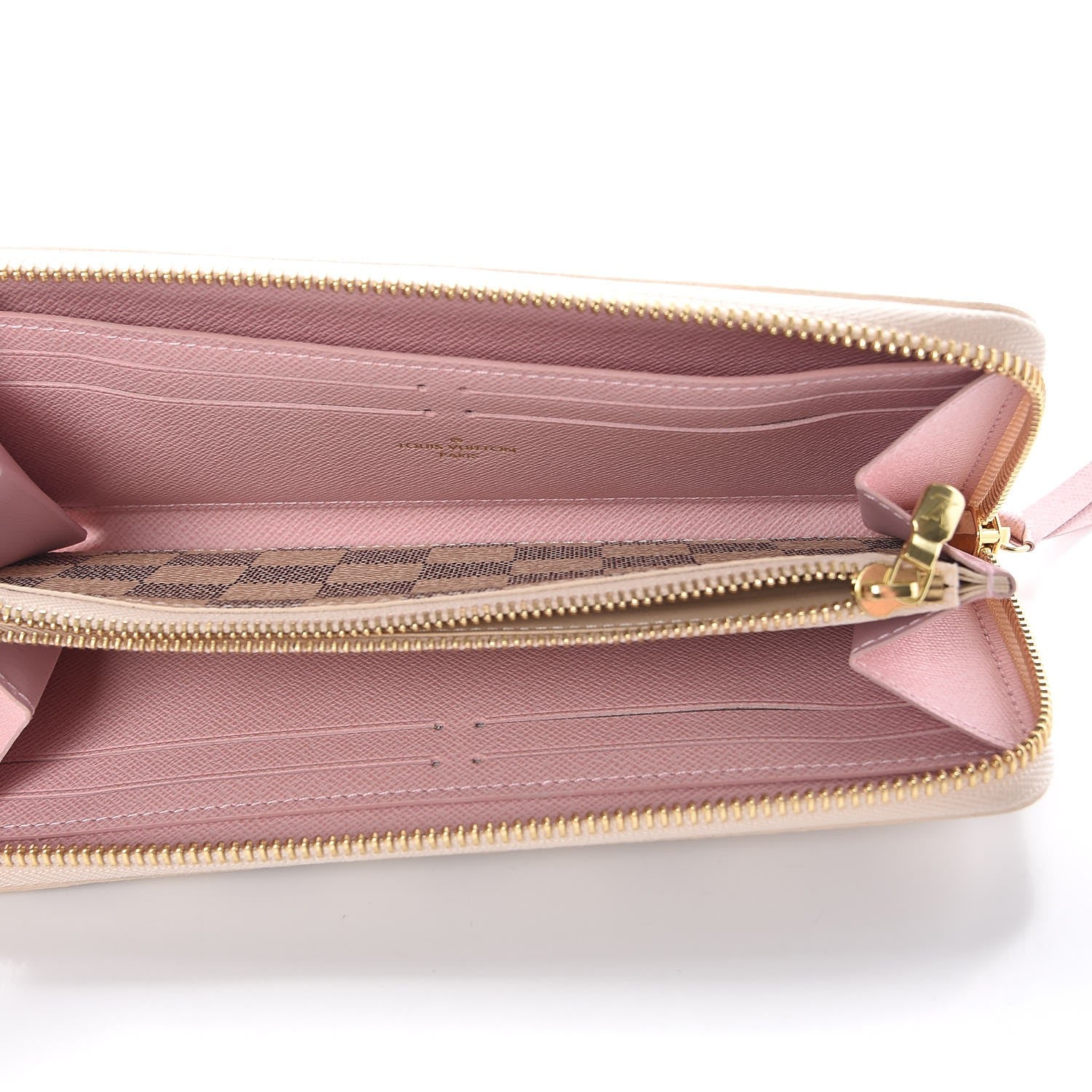 Louis Vuitton Damier Azur Clemence Wallet Rose Ballerine 5 of 8