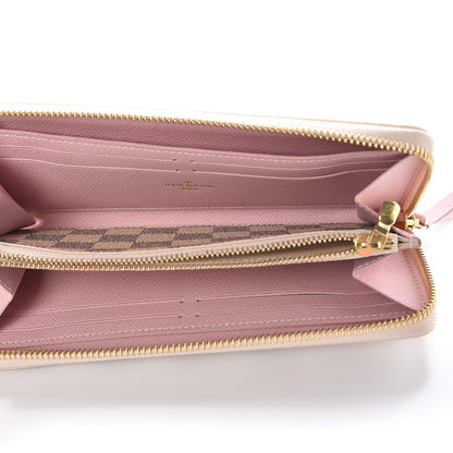 Louis Vuitton Damier Azur Clemence Wallet Rose Ballerine 5 of 8