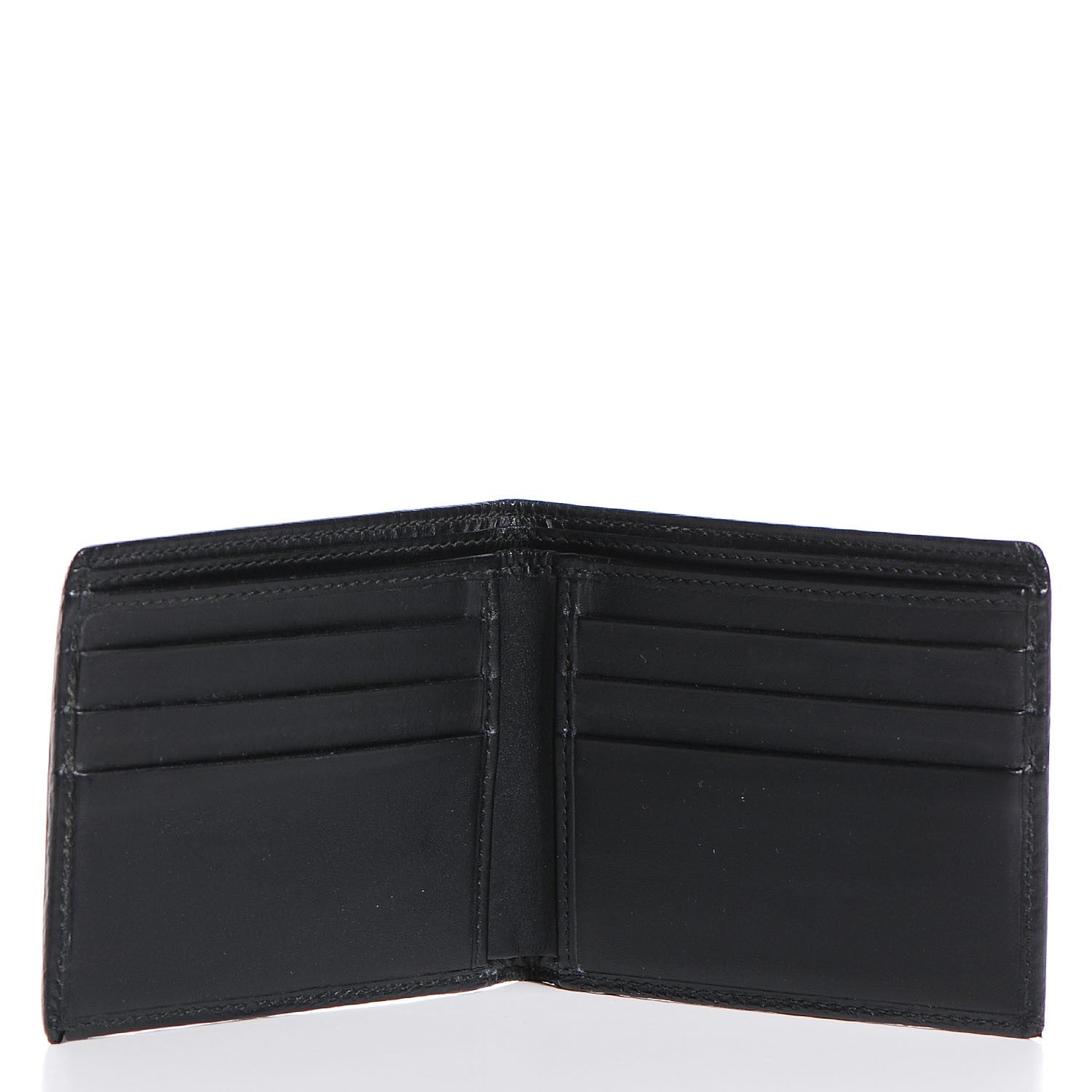 Gucci GG Supreme Monogram Bi-Fold Wallet Black Grey 5 of 7