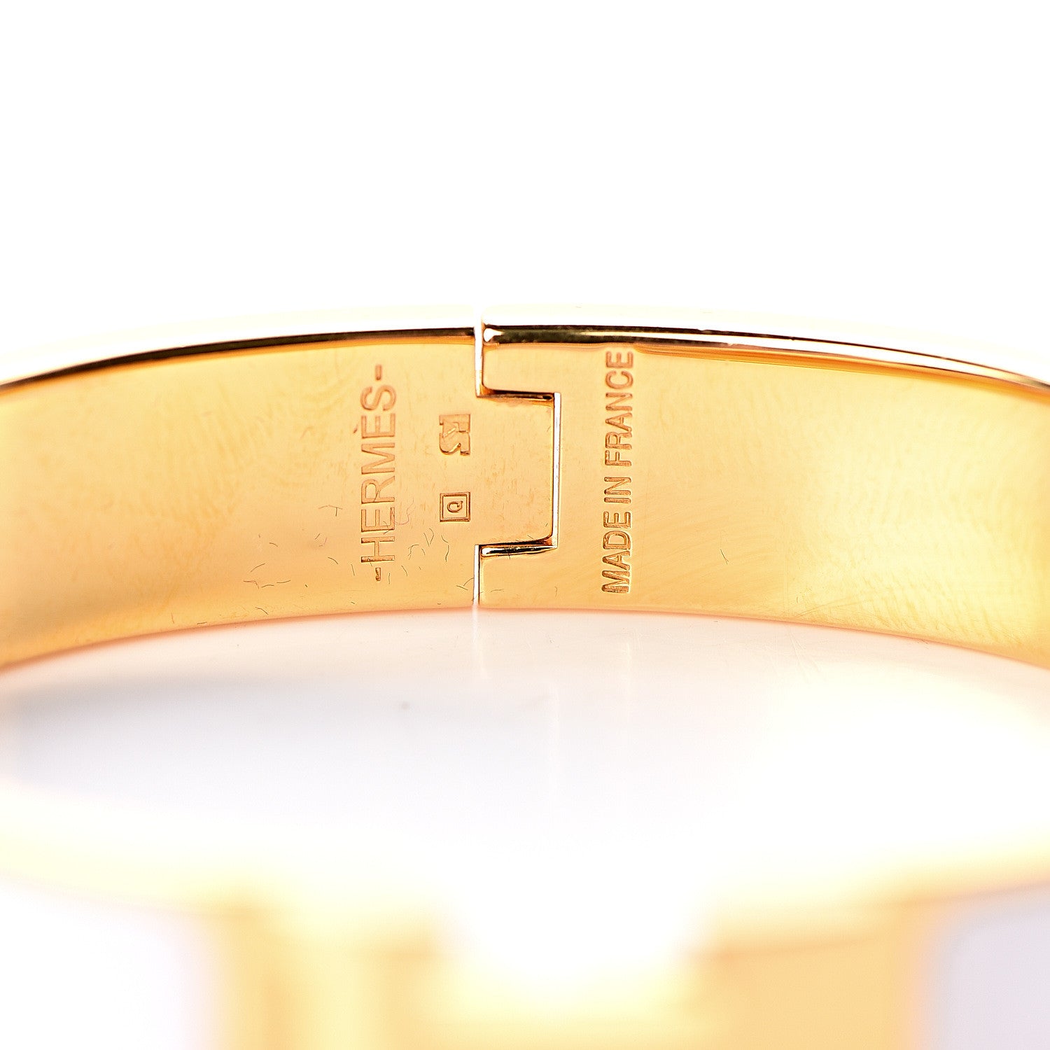 Hermes Enamel Narrow Clic Clac H Bracelet PM White 3 of 5