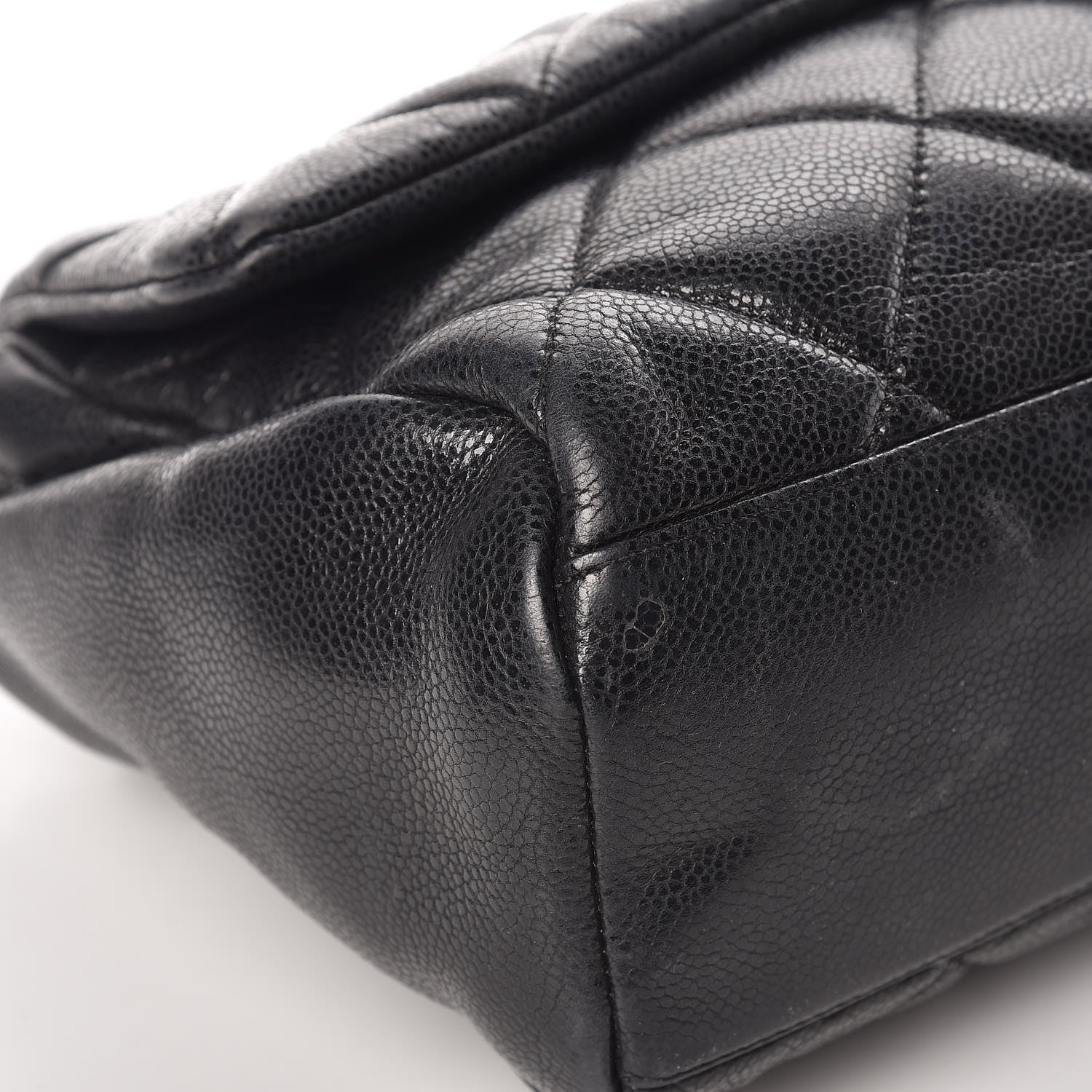 Chanel Glazed Caviar Medium Nature Flap Bag Black 12 of 20