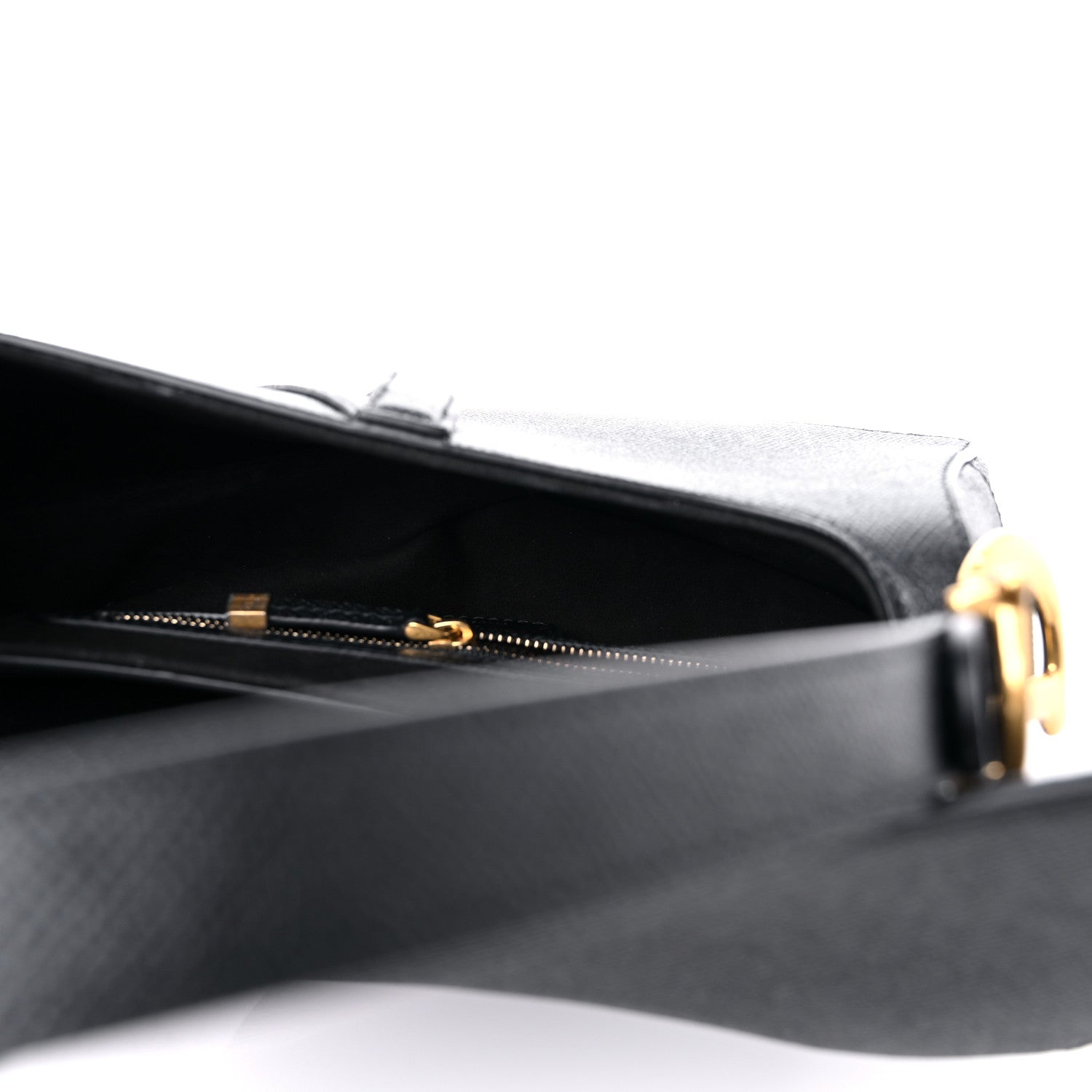 Christian Dior Grained Calfskin Saddle Bag Black 5 of 10