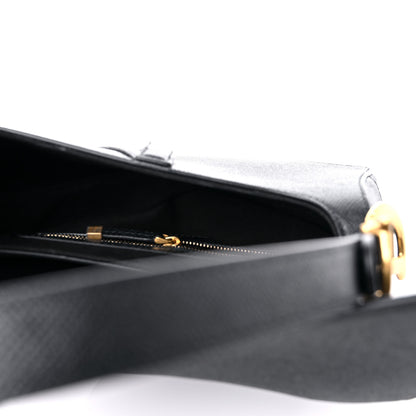 Christian Dior Grained Calfskin Saddle Bag Black 5 of 10
