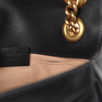 Gucci Calfskin Matelasse Mini GG Marmont Shoulder Bag Black 9 of 10