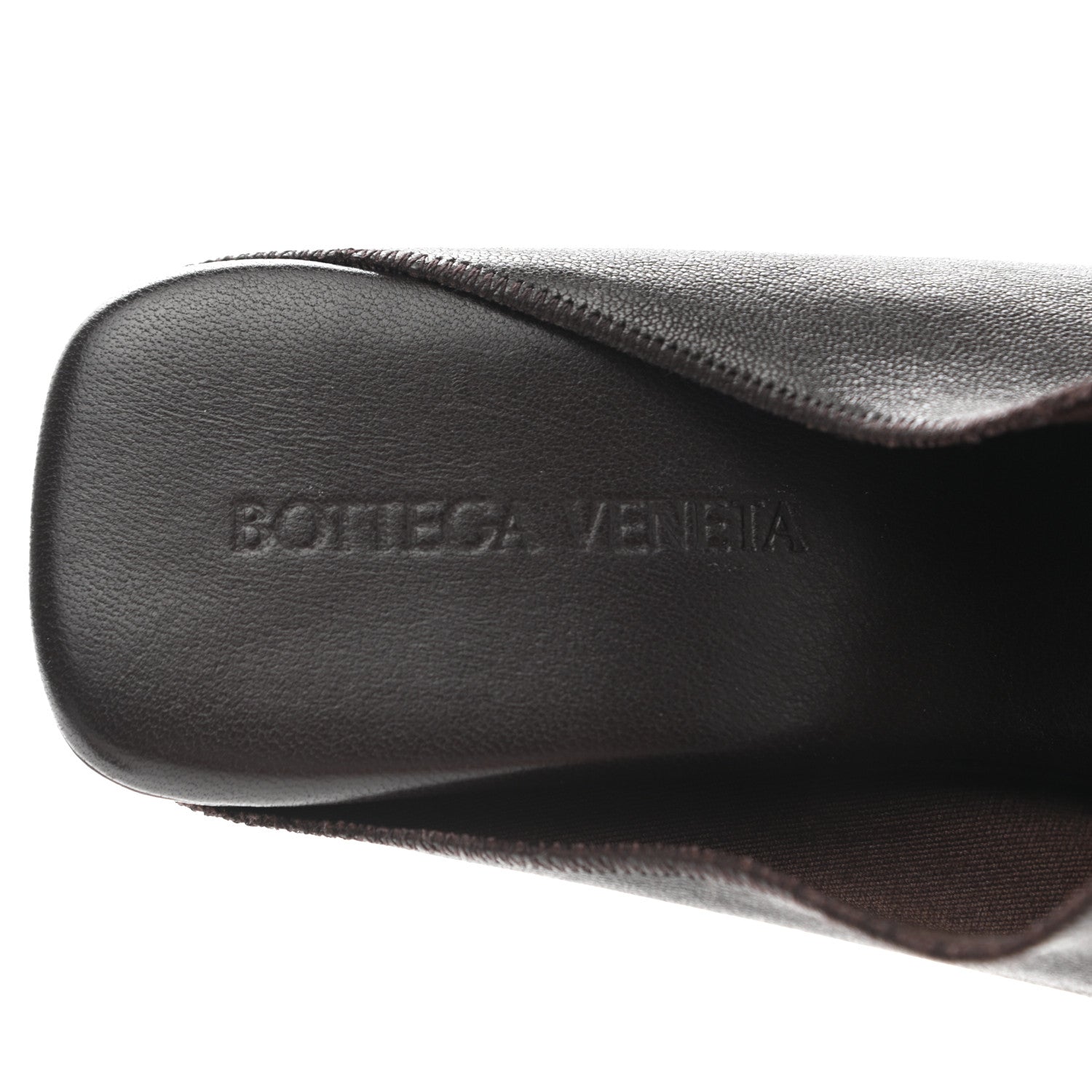 Bottega Veneta Nappa Square Toe Slip-On Mule Sandals 38 Brown 6 of 8