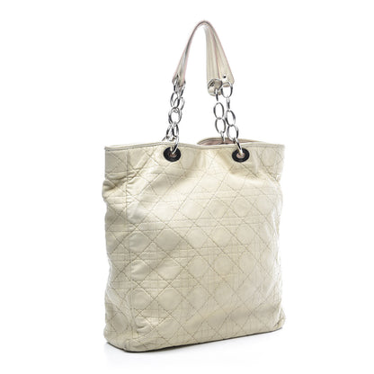 Christian Dior Lambskin Cannage Shopping Tote White 3 of 11