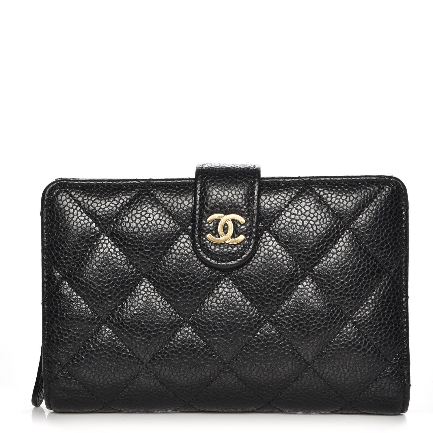 Chanel Caviar Quilted Zipped Pocket Wallet Black 1 of 9
