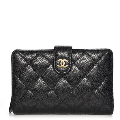 Chanel Caviar Quilted Zipped Pocket Wallet Black 1 of 9
