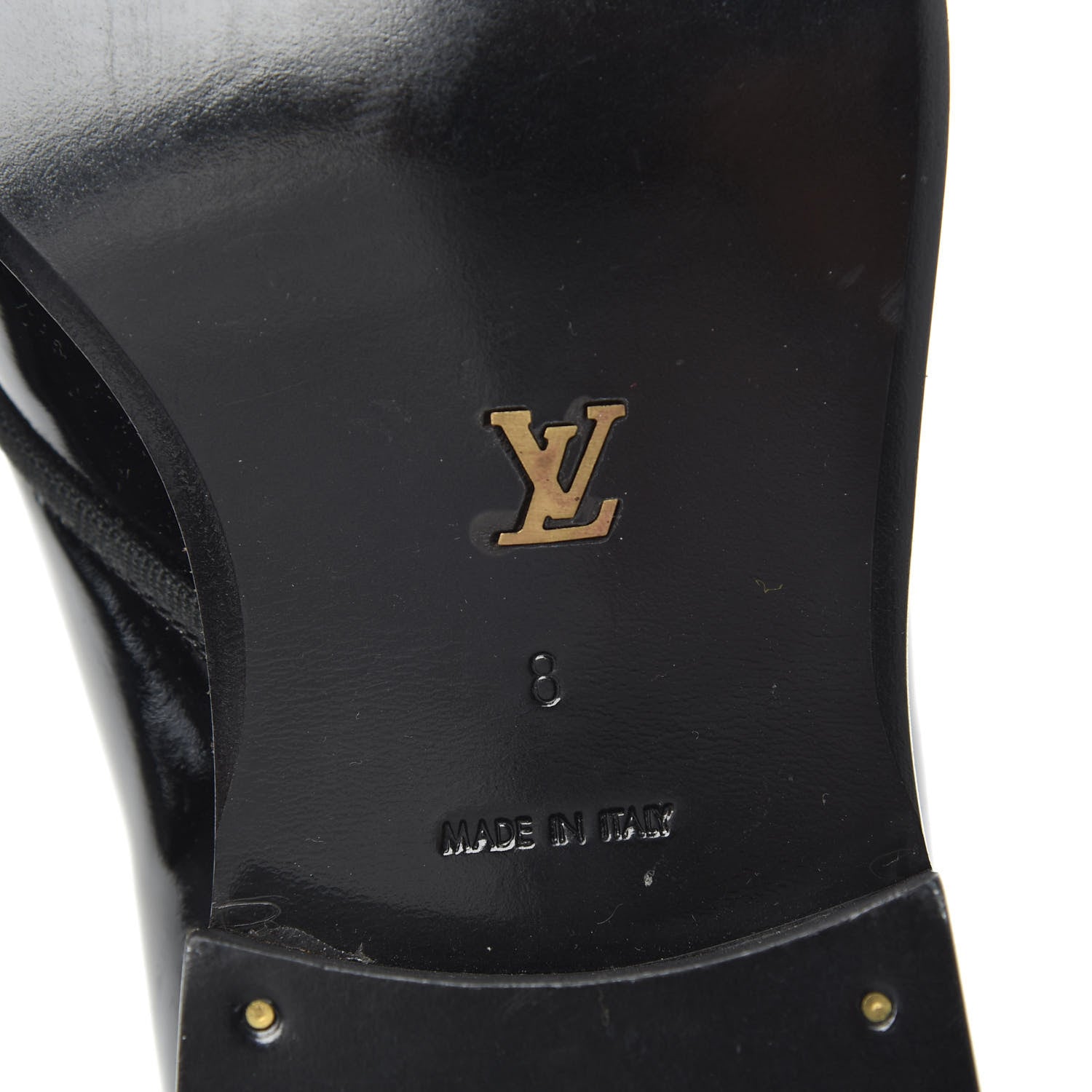 Louis Vuitton Patent Mens Lace Up Shoes 8 Black 6 of 7