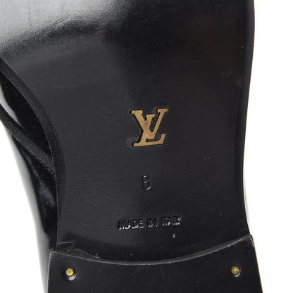 Louis Vuitton Patent Mens Lace Up Shoes 8 Black 6 of 7