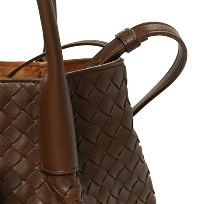 Bottega Veneta Calfskin Intrecciato Small Pinacoteca Tote Nocciola Amber 8 of 10