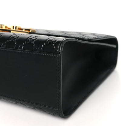 Gucci Guccissima Medium Padlock Shoulder Bag Black 10 of 10