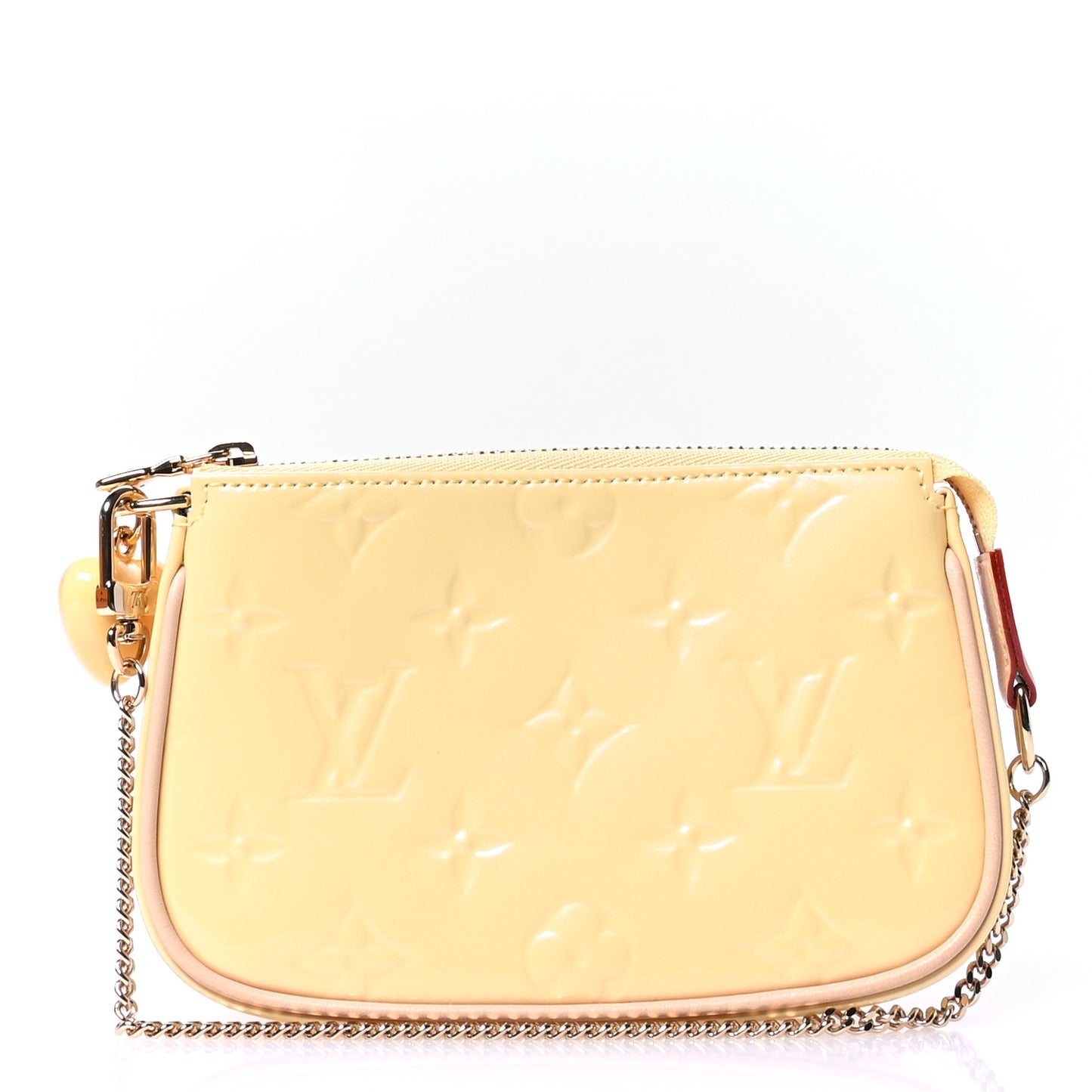 Metallic Vernis Valentine Mini Pochette Accessories Banana Fizz