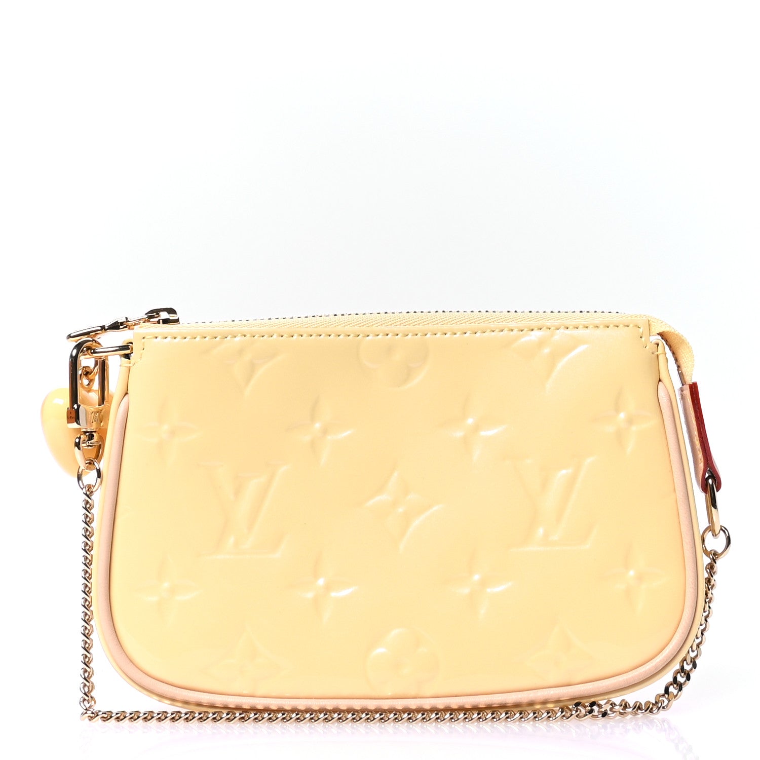 Louis Vuitton Metallic Vernis Valentine Mini Pochette Accessories Banana Fizz 1 of 10