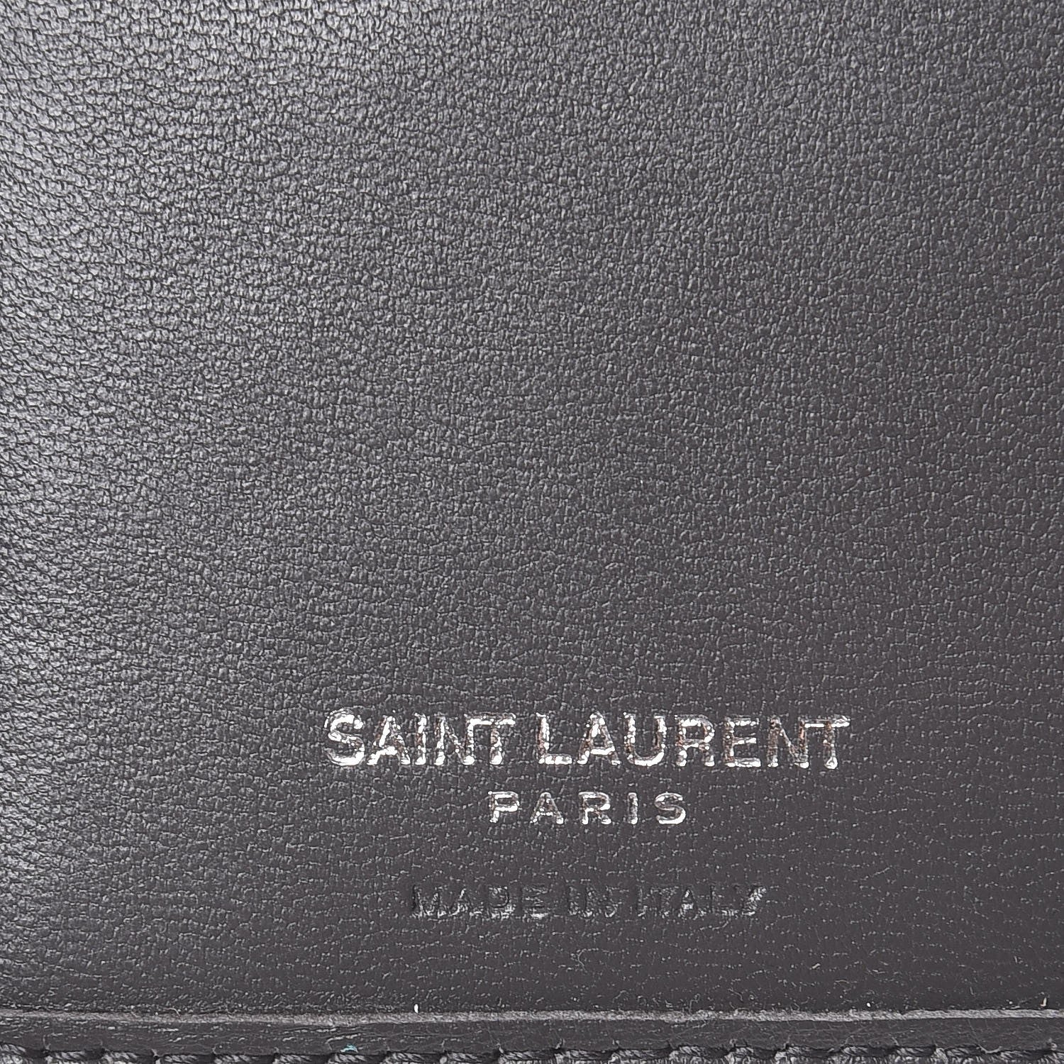 Saint Laurent Lambskin Y Quilted Monogram Compact Loulou Wallet Asphalt 6 of 6