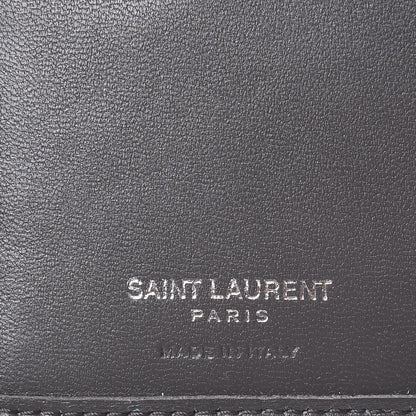 Saint Laurent Lambskin Y Quilted Monogram Compact Loulou Wallet Asphalt 6 of 6