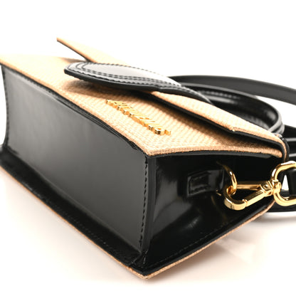 Jacquemus Raffia Smooth Calfskin Le Bambino Ivory Black 9 of 9