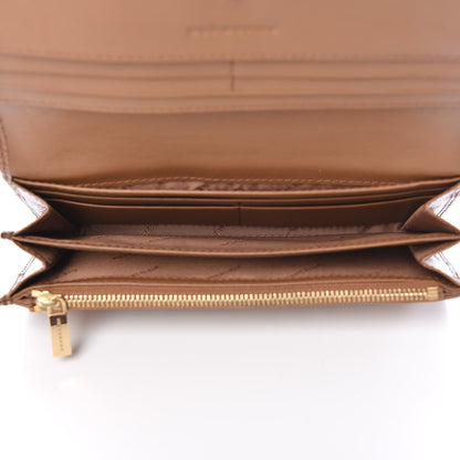 Burberry Patent Haymarket Check Penrose Continental Wallet Light Brown 5 of 13