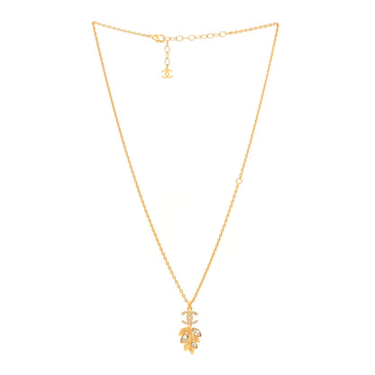Chanel Crystal Sparkling Wheat CC Necklace Gold 3 of 5