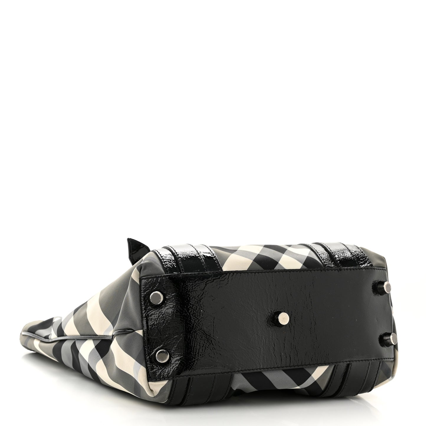 Nylon Beat Check Small Victoria Tote Black