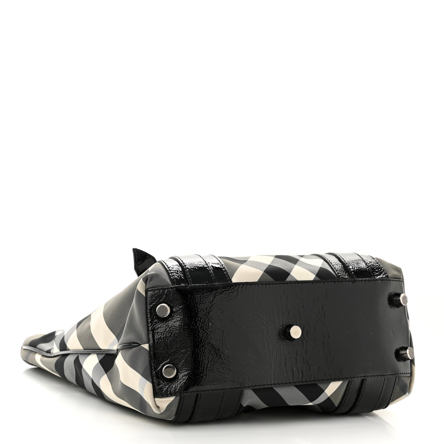 Burberry Nylon Beat Check Small Victoria Tote Black 3 of 11