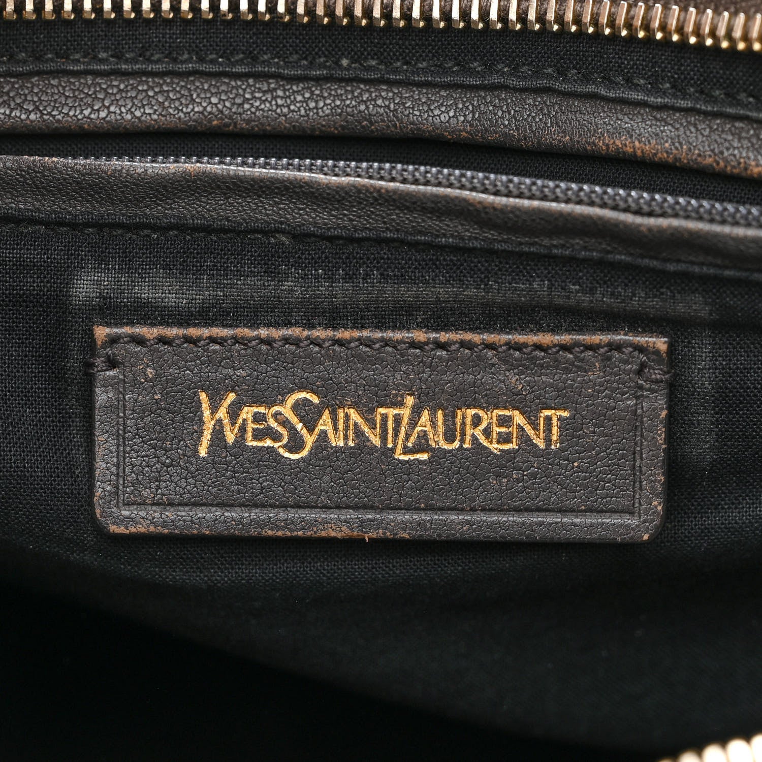 Saint Laurent Calfskin Lizard Embossed Small Cabas ChYc Black 6 of 15