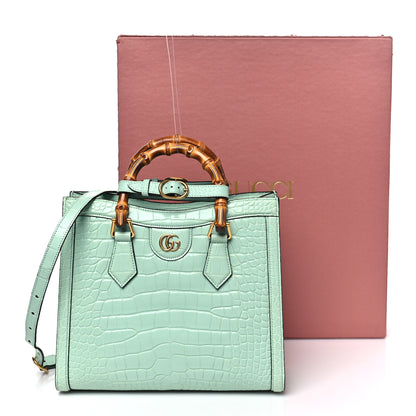 Gucci Alligator Small Diana Tote Bag Green 12 of 12