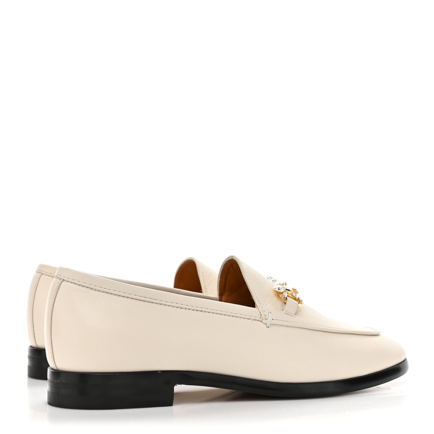 Malaga Kid Crystal Horsebit Womens Jordaan Loafers 36 Mystic White