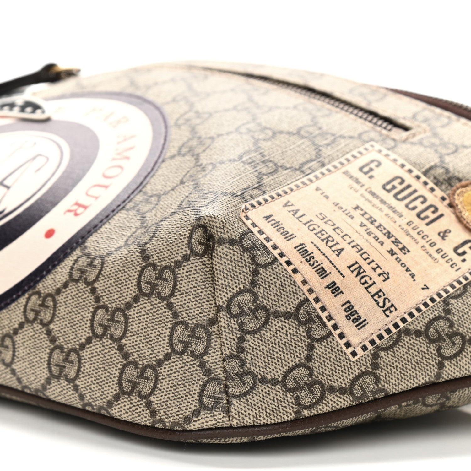 Gucci GG Supreme Monogram Courrier Belt Bag Beige New Acero 9 of 9