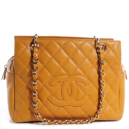 Chanel Caviar Quilted Petit Timeless Shopping Tote PTT Ochre 1 of 7