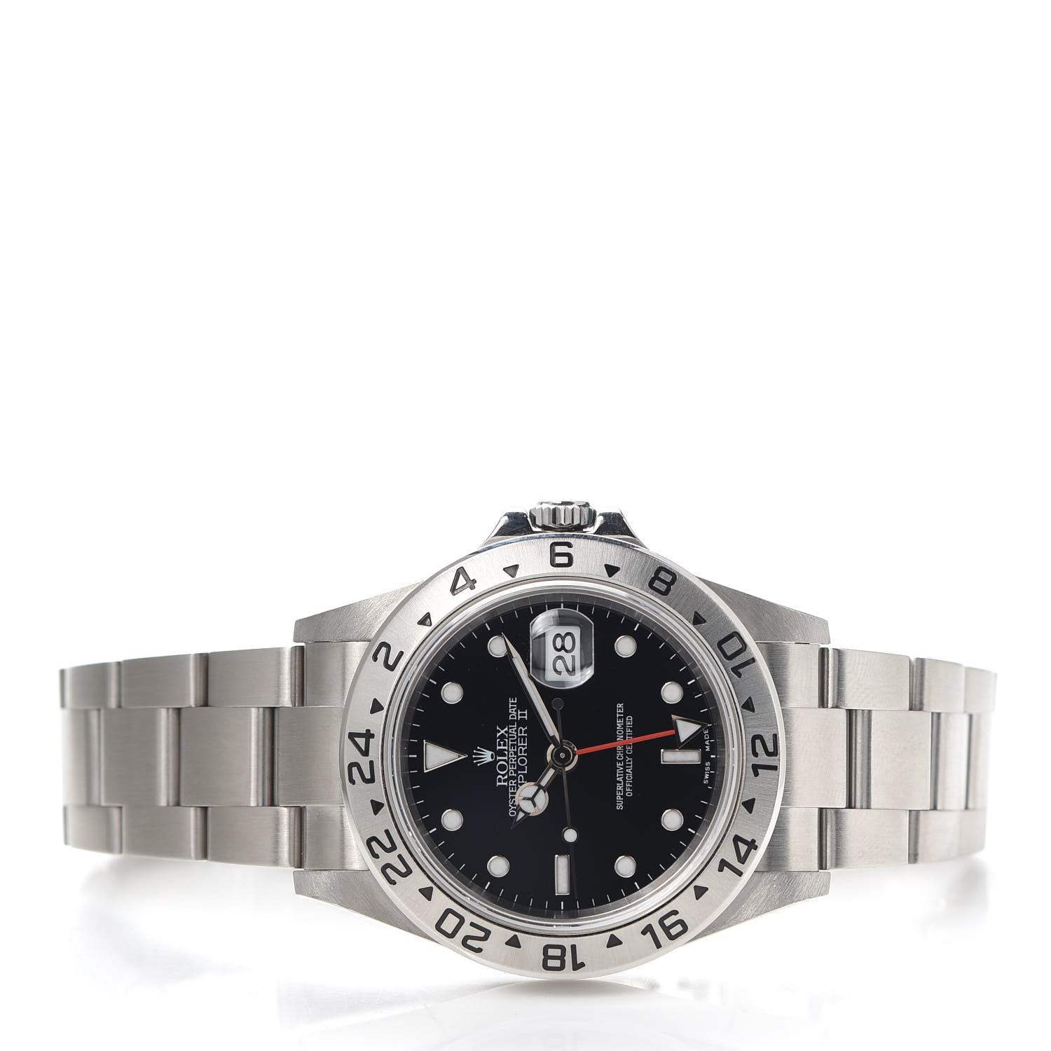 Rolex Stainless Steel 40mm Oyster Perpetual Date Explorer II Watch Black 16570 2 of 5