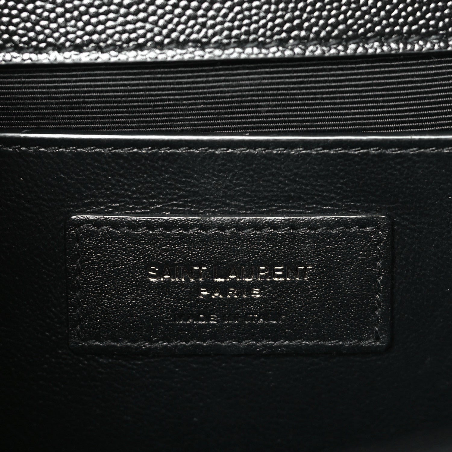 Saint Laurent Grain De Poudre Textured Mixed Matelasse Triquilt Medium Monogram Monochrome Satchel Black 6 of 8