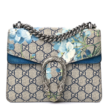 Gucci GG Supreme Monogram Blooms Mini Dionysus Shoulder Bag Beige Navy Vintage Blue 1 of 10