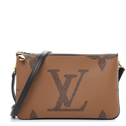 Louis Vuitton Reverse Monogram Giant Double Zip Pochette 1 of 9