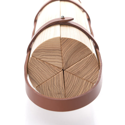 Hermes Ash Wood Bridle Calfskin Strike Skittle Game Set Brique 8 of 10