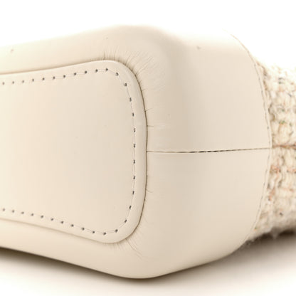 Chanel Tweed Calfskin Quilted Small Gabrielle Hobo Beige Ivory 10 of 17