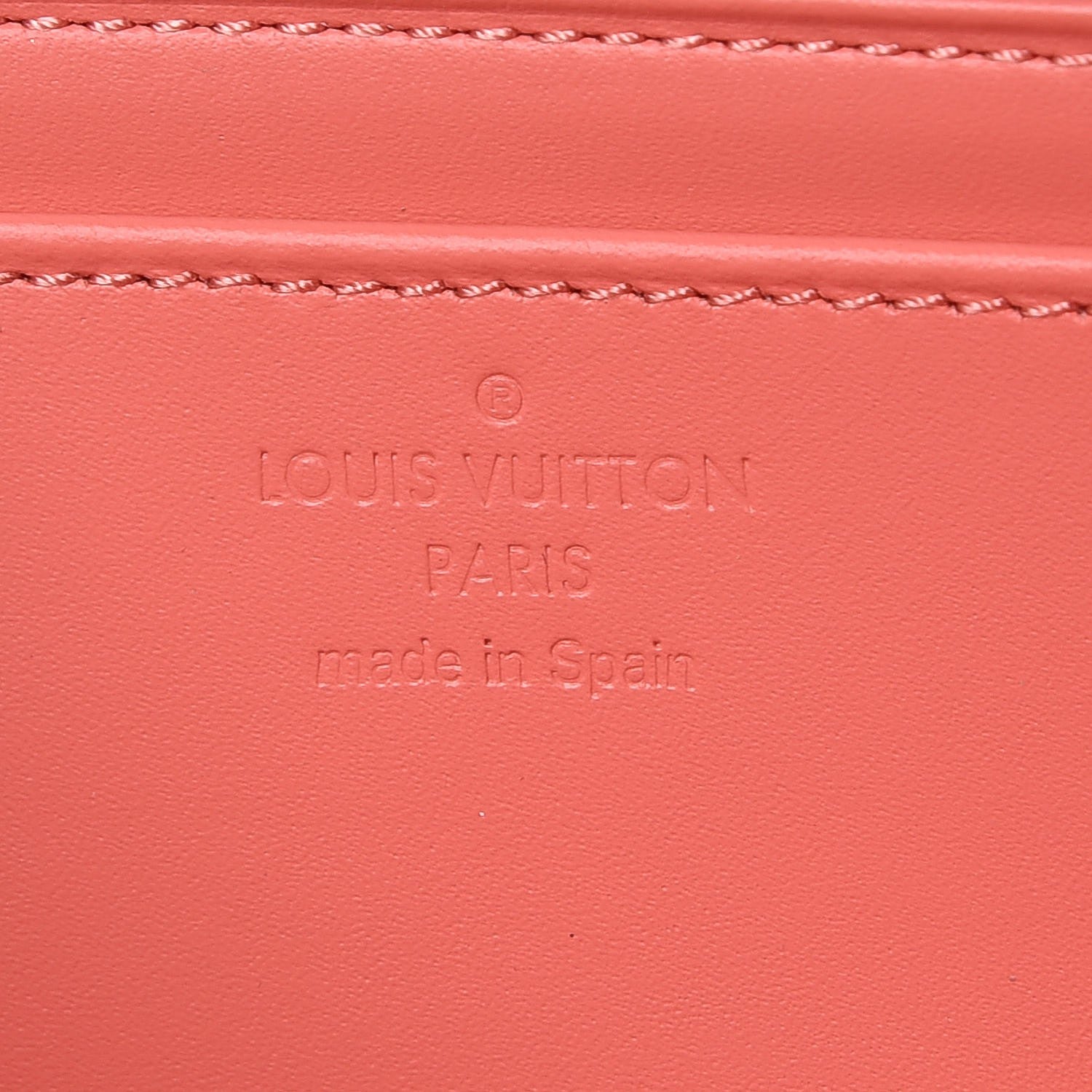Louis Vuitton Patent Louise Wallet Rose Litchi 6 of 7