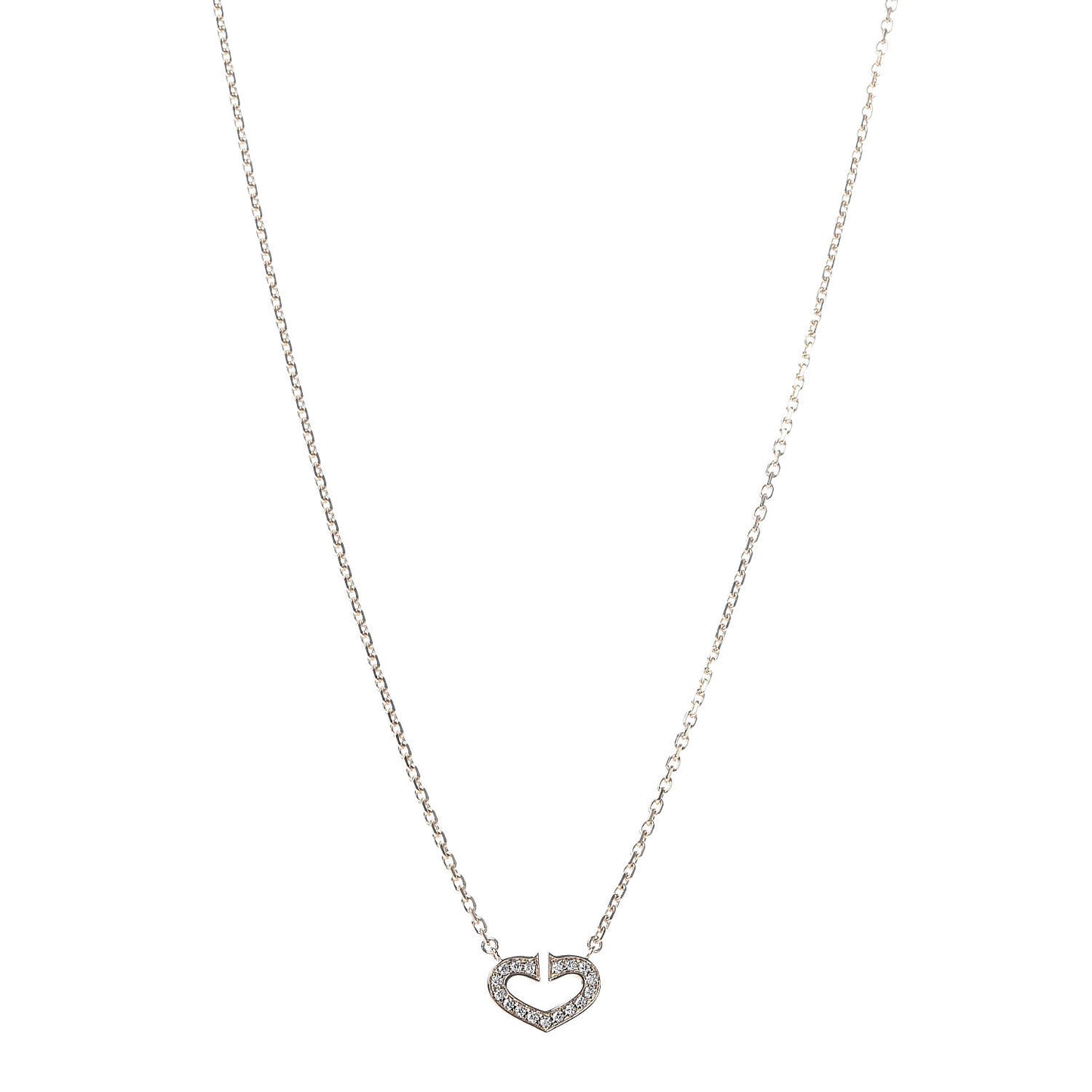 18K Yellow Gold Diamond Hearts And Symbols Pendant Necklace