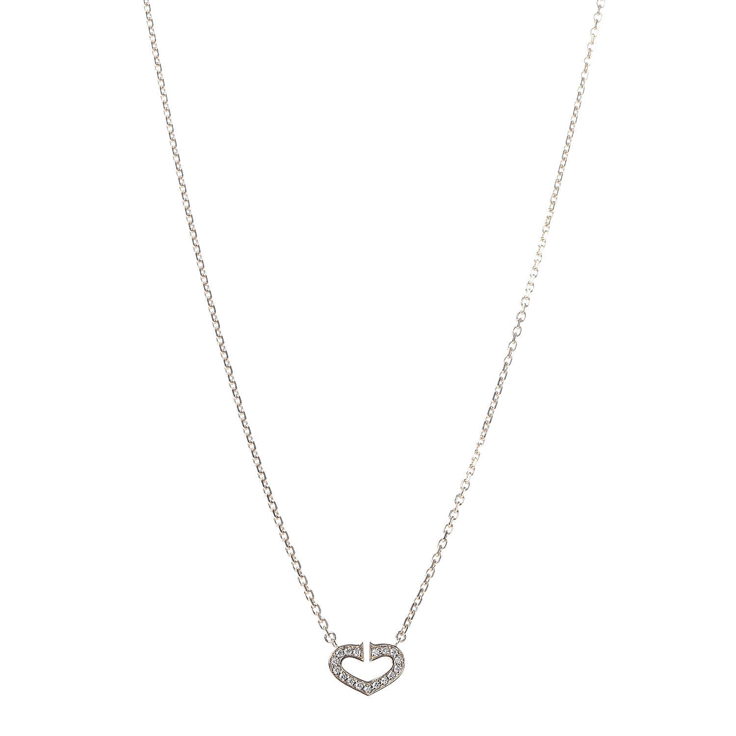 Cartier 18K Yellow Gold Diamond Hearts And Symbols Pendant Necklace 1 of 5